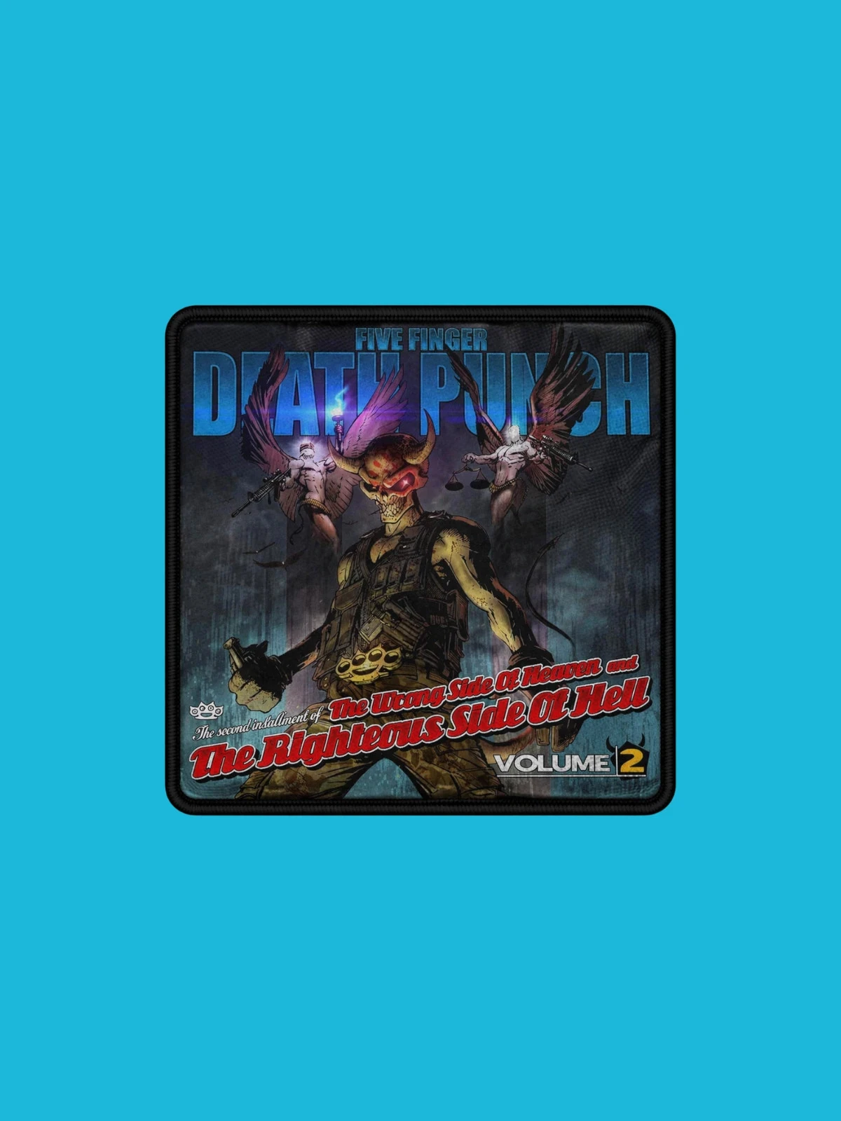 Patch Five Finger Death Punch - The Wrong Side Of. Vol. 2 - Imprimé - Carré de 7,5 x 7,5 centimètres